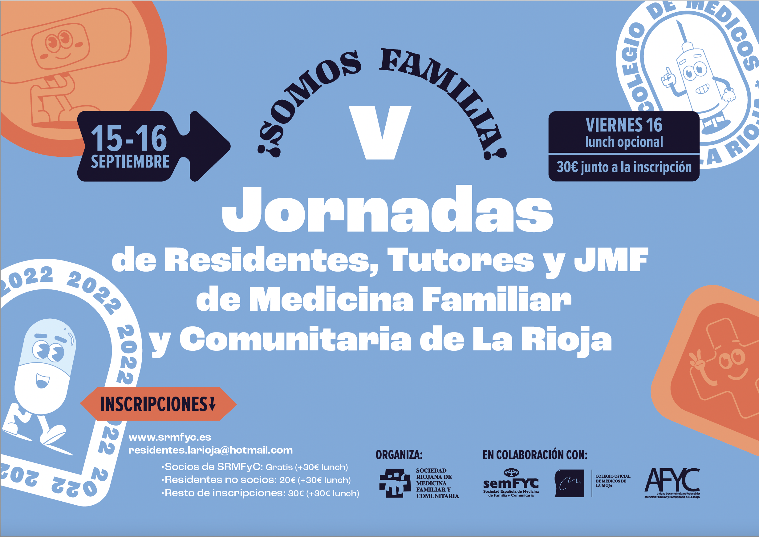 Cartel V Jornadas de Medicina Familiar y Comunitaria de La Rioja