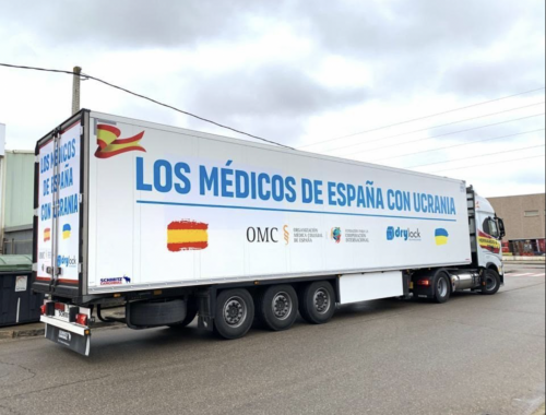 Camión Los médicos de España con Ucrania